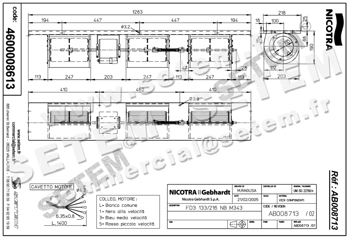 4624008613-GMV NICOTRA GEBHARDT DMA133/216NB M343 *AB008713* 2