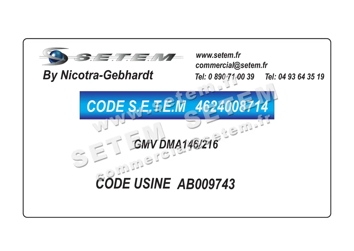 4624008714-GMV NICOTRA GEBHARDT DMA146/216 *AB009743*