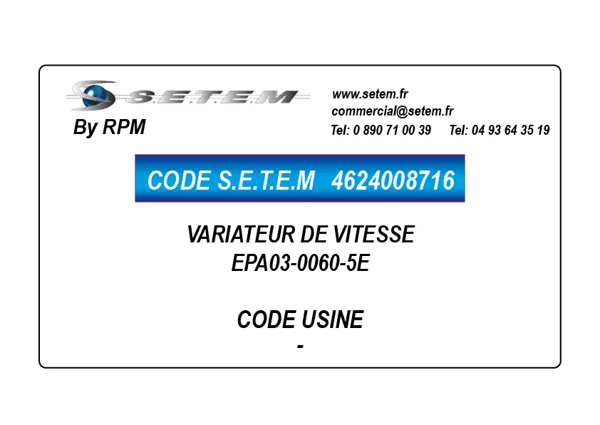 4624008716-VARIATEUR DE VITESSE EPA03-0060-5E