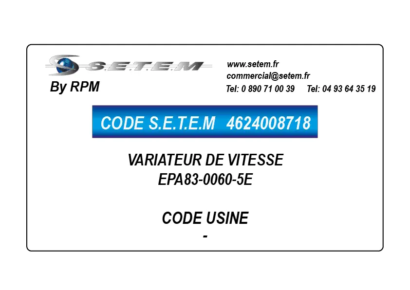 4624008718-VARIATEUR DE VITESSE EPA83-0060-5E