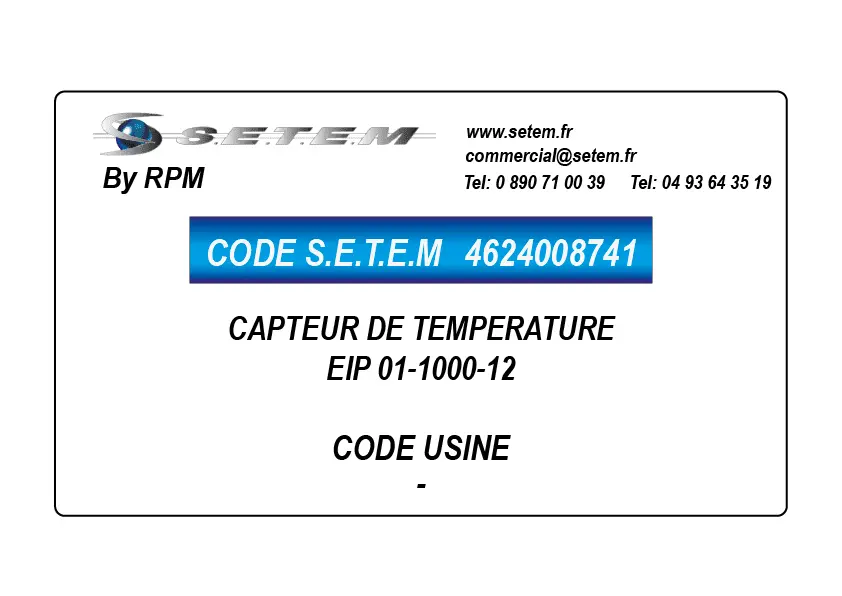 4624008741-CAPTEUR DE TEMPERATURE EIP 01-1000-12
