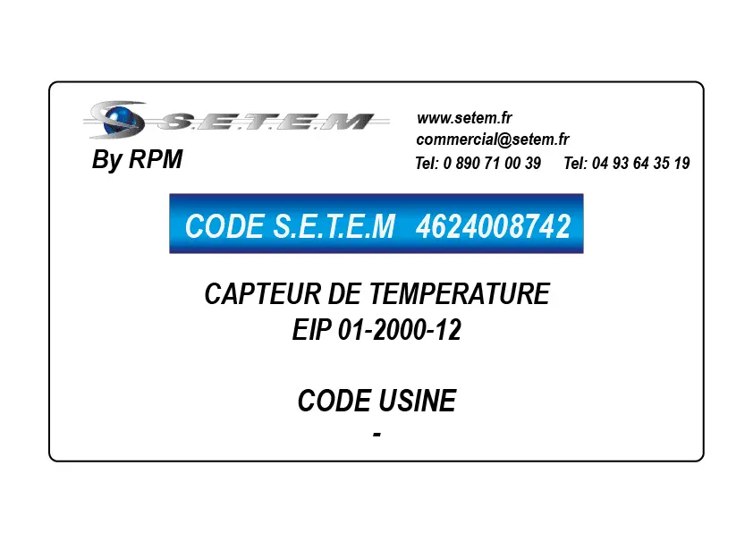 4624008742-CAPTEUR DE TEMPERATURE EIP 01-2000-12