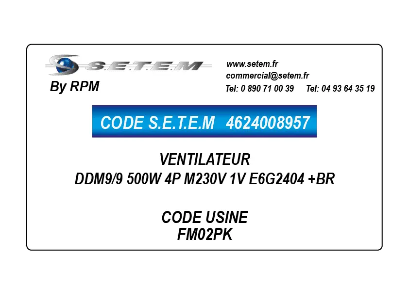 4624008957-VENTILATEUR NICOTRA GEBHARDT DDM9/9 500W 4P M230V 1V E6G2404 +BR *FM02PK*