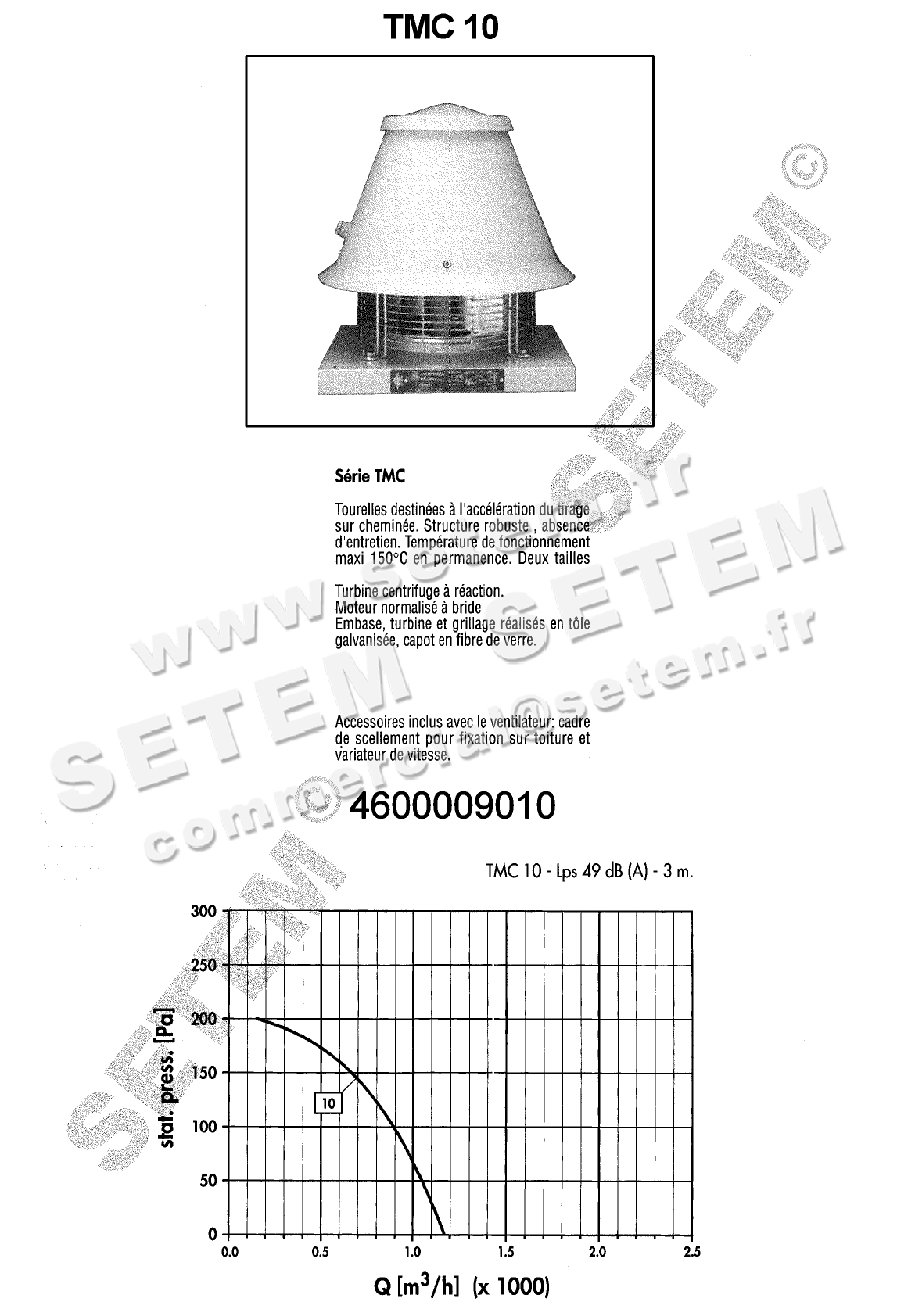 4624009010-TOURELLE NICOTRA GEBHARDT TMC10 AVEC VARIATEUR ET CADRE DE SCELLEMENT *6779F9* 2