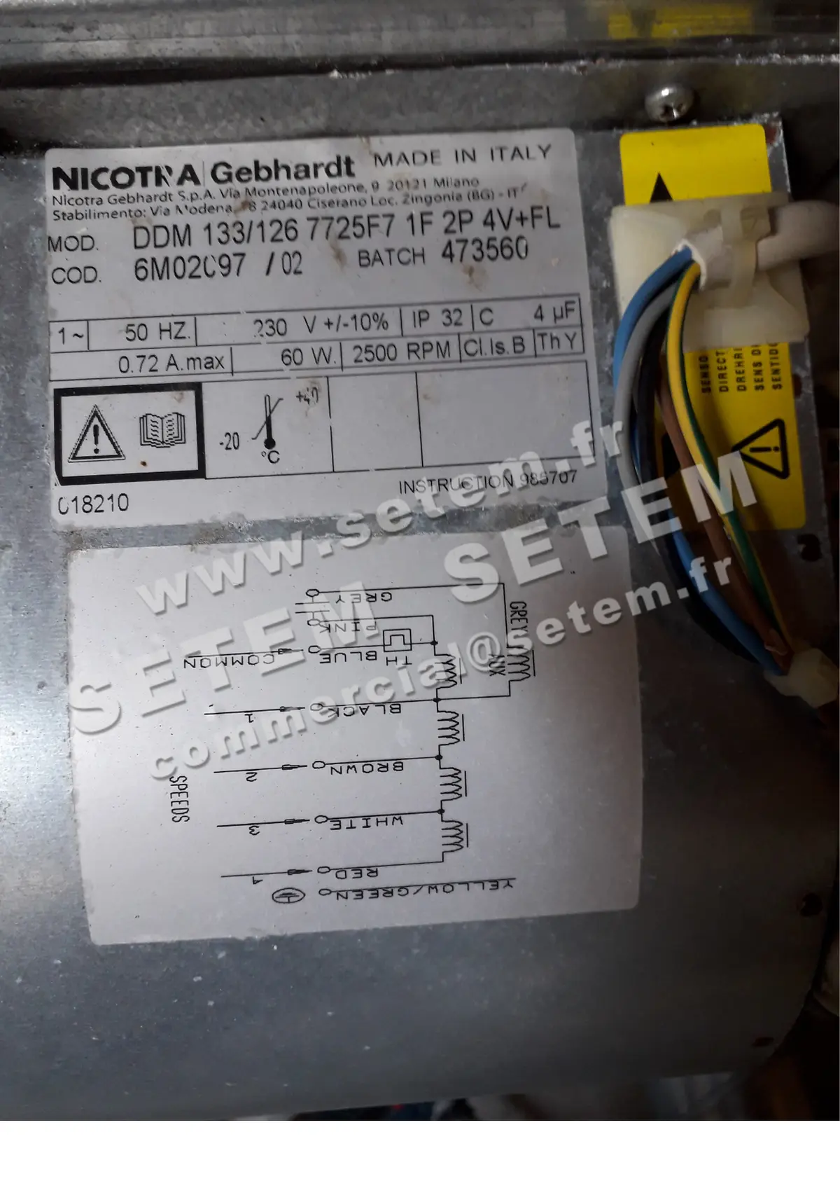 4624009027-VENTILATEUR NICOTRA GEBHARDT DDM133/126 7725F7 1F 2P 4V FL *6M02C97*