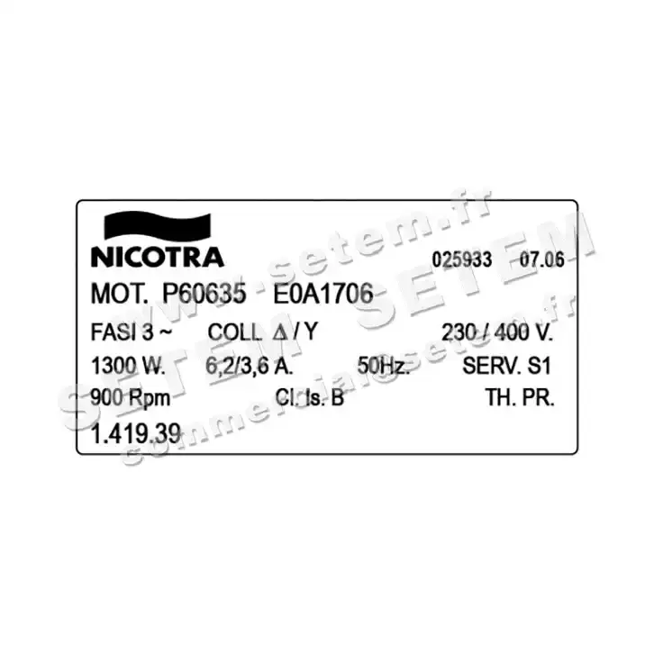 4624009051-MOTEUR NICOTRA GEBHARDT P60635 E0A1706 "141939" 3