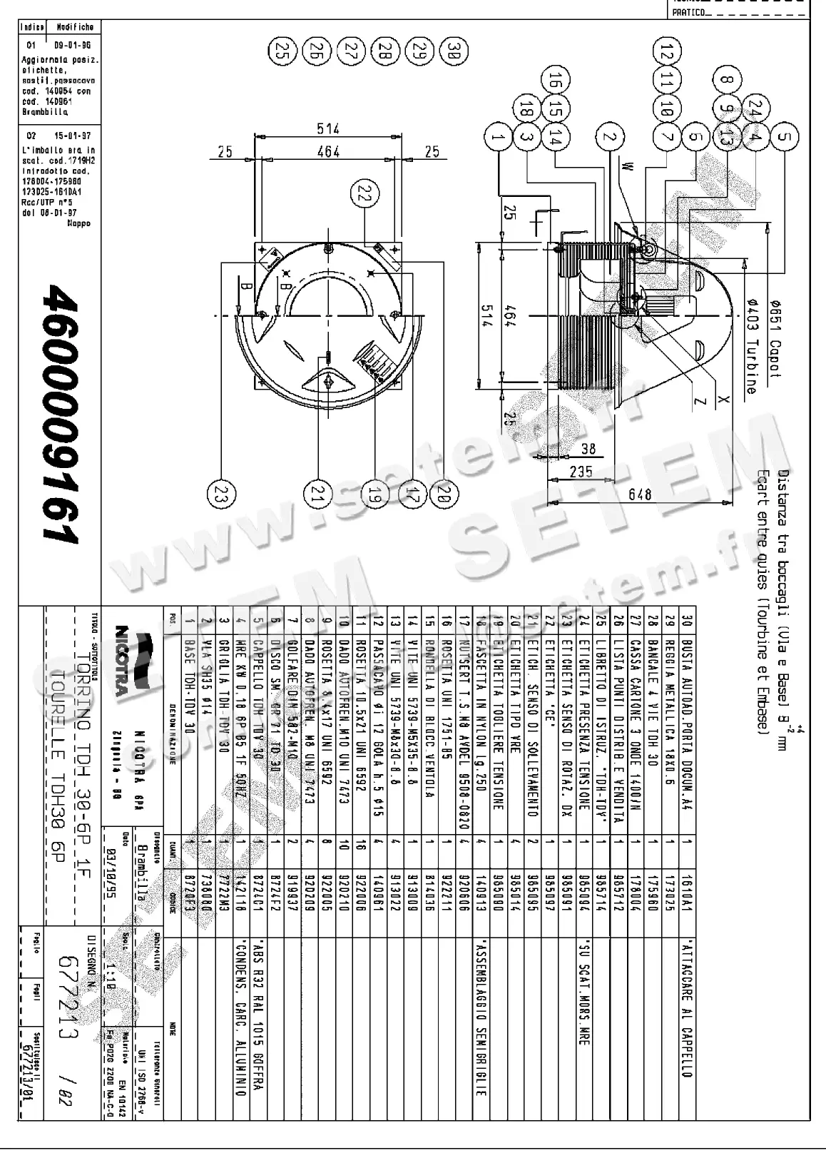 4624009161-TOURELLE NICOTRA GEBHARDT TDH30 6P M230V 1V 142118 *677213*