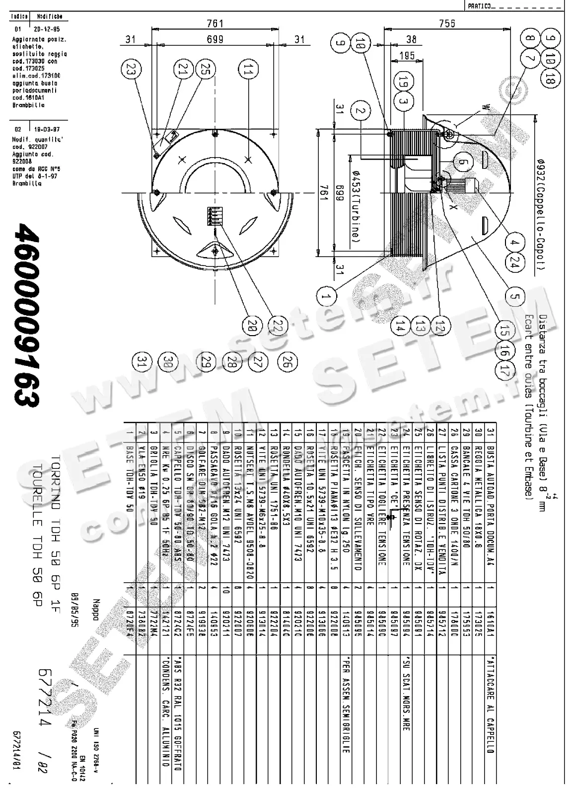 4624009163-TOURELLE NICOTRA GEBHARDT TDH50 6P M230V 1V 142123 *677214*