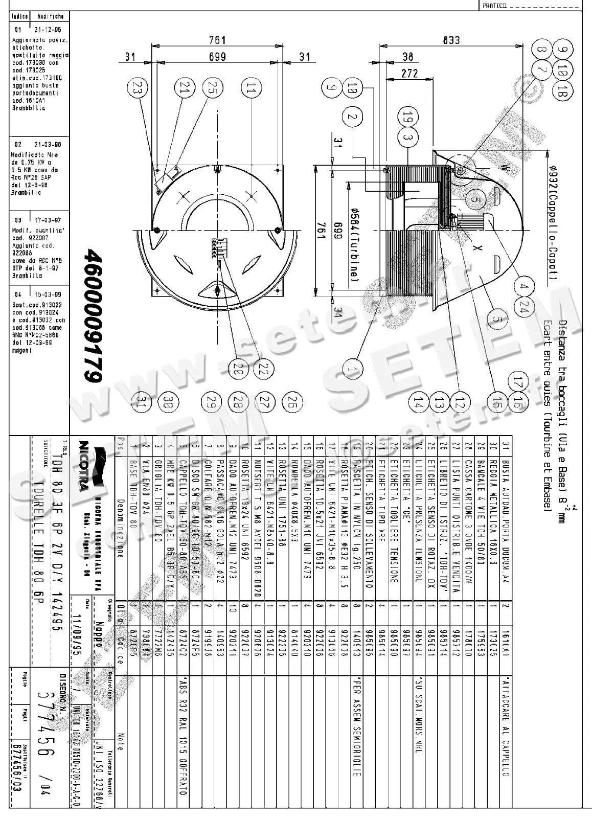 4624009179-TOURELLE NICOTRA GEBHARDT TDH80 6P T400V 1V *677456*