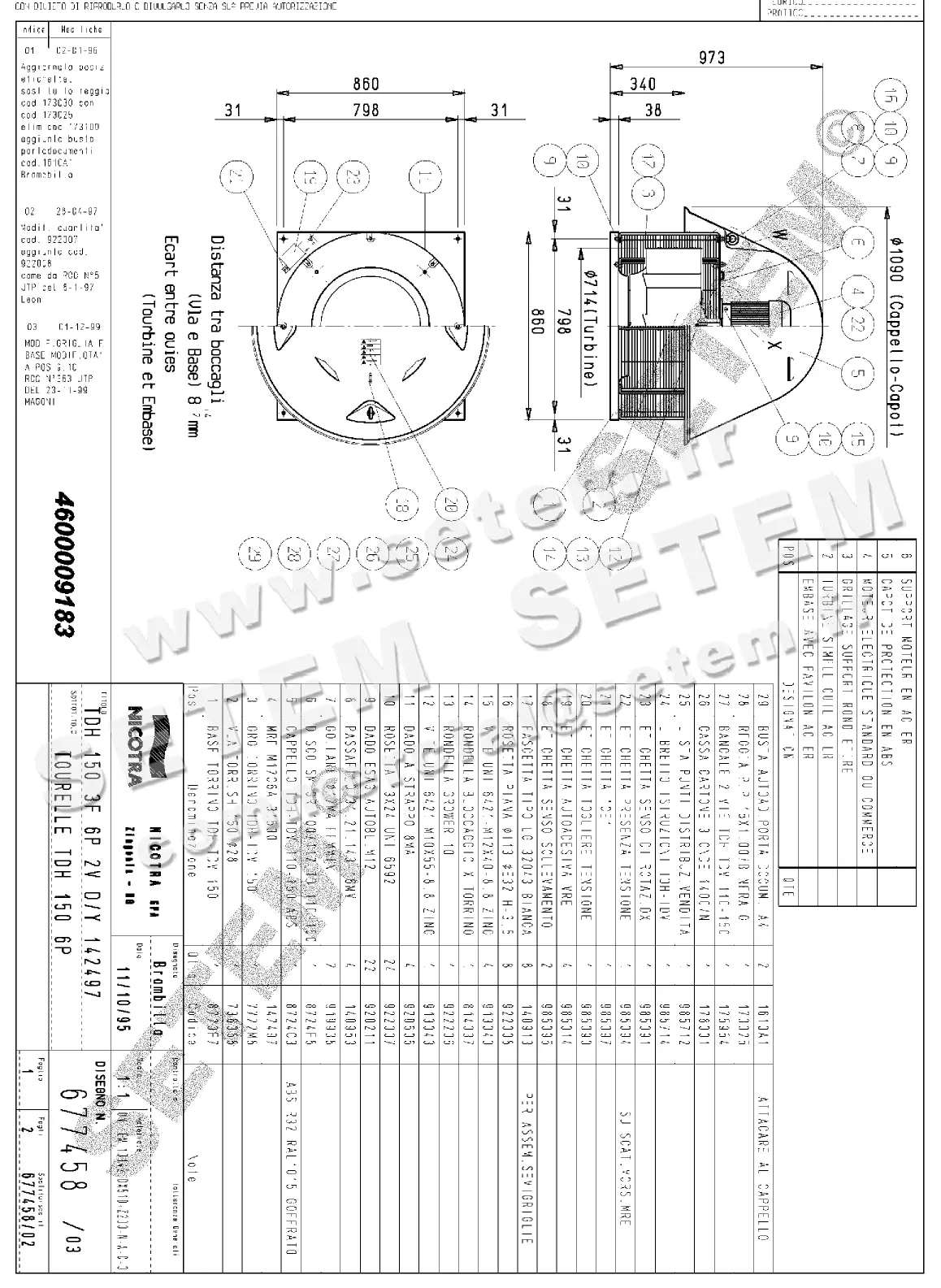 4624009183-TOURELLE NICOTRA GEBHARDT TDH150 6P T400V 1V *677458*