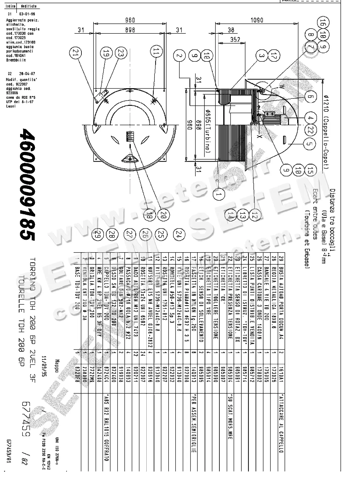 4624009185-TOURELLE NICOTRA GEBHARDT TDH200 6P T400V 1V *677459*