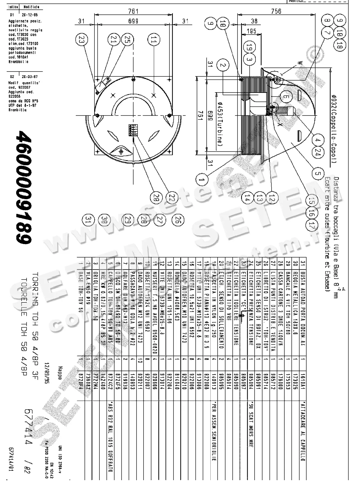 4624009189-TOURELLE NICOTRA GEBHARDT TDH50 4/8P T400V1V 142460 *677414*