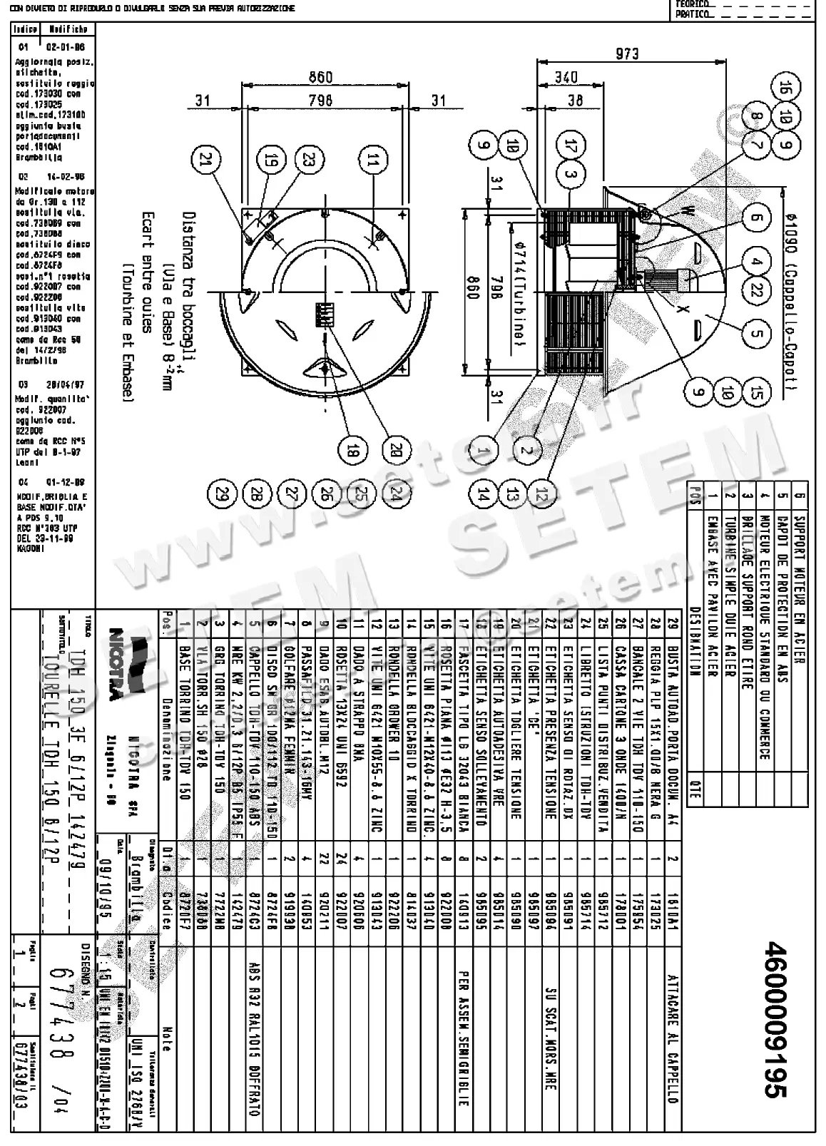 4624009195-TOURELLE NICOTRA GEBHARDT TDH150 6/12P T400V 1V *677438*