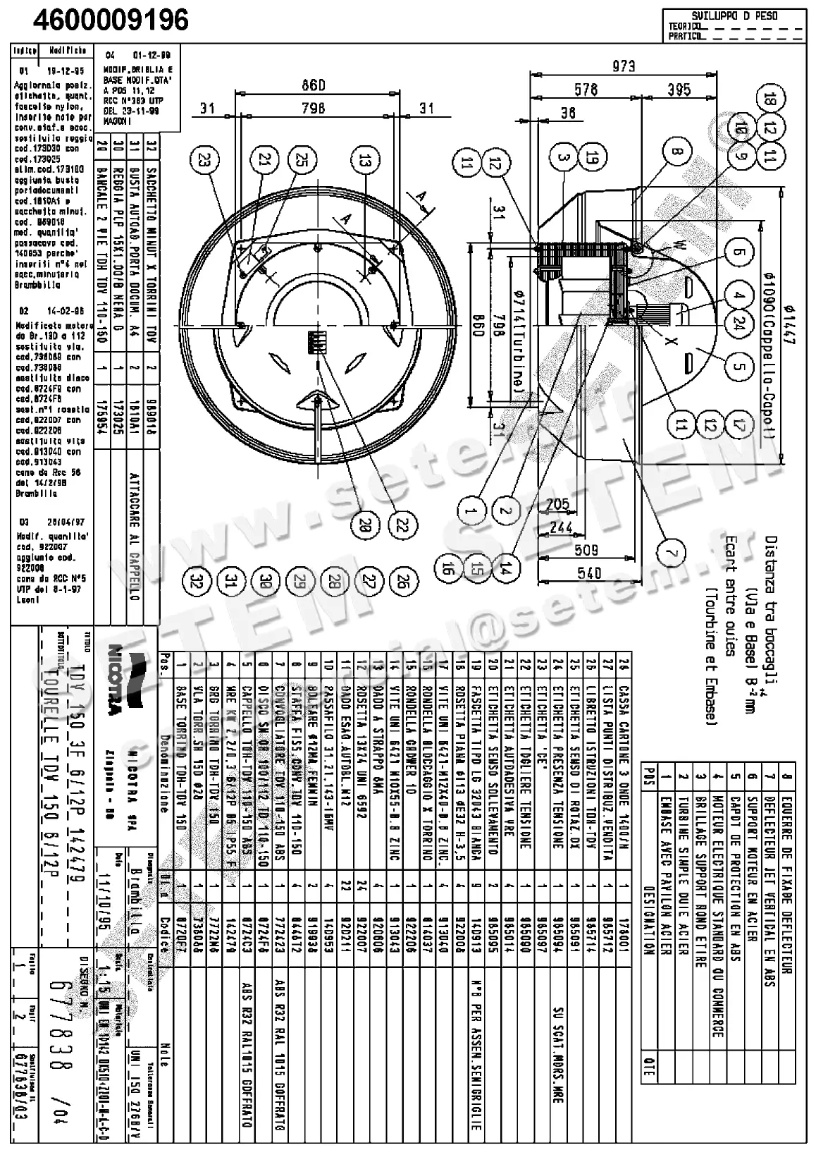 4624009196-TOURELLE NICOTRA GEBHARDT TDV150 6/12P T400V 1V *677838*