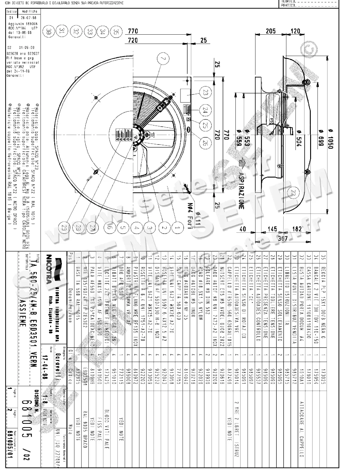 4624009462-TOURELLE NICOTRA GEBHARDT TA560 4P M230V 1V *681005*