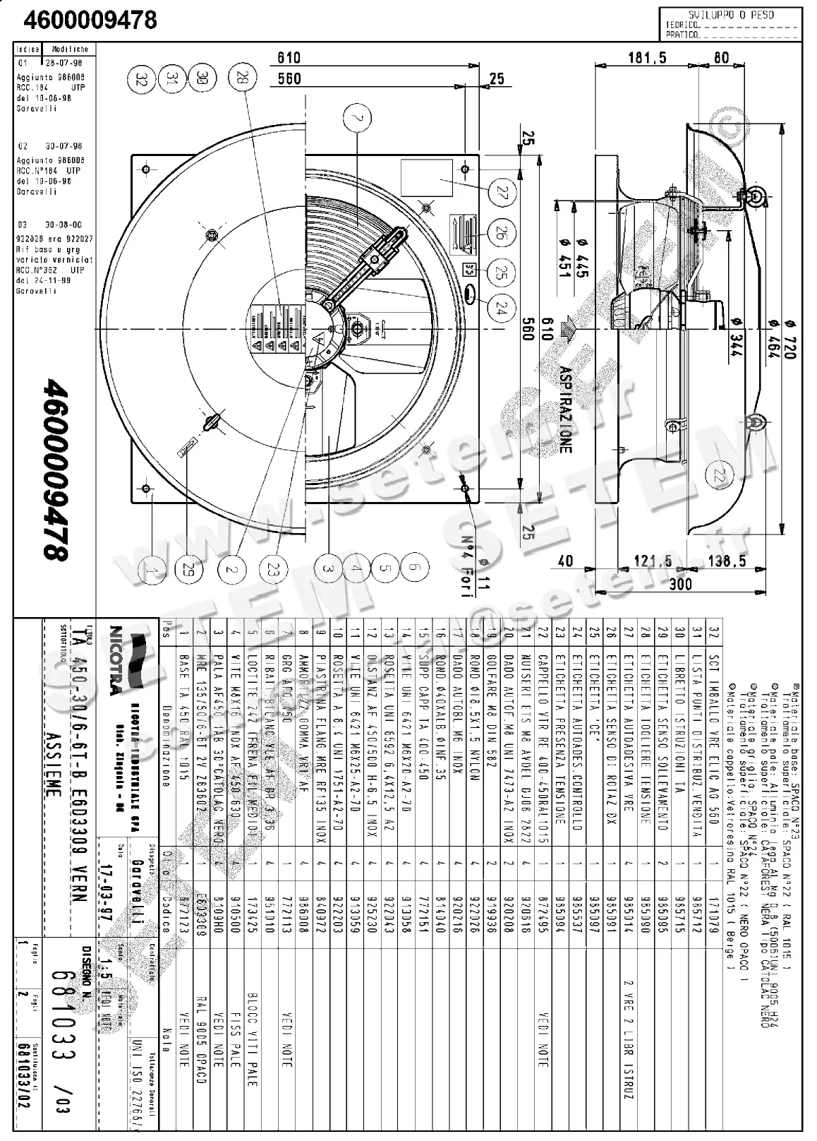 4624009478-TOURELLE NICOTRA GEBHARDT TA450 6P T400V 1V *681033*