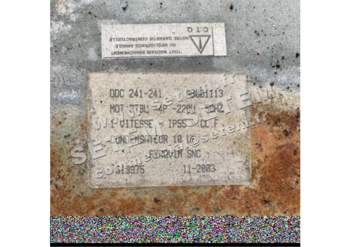 4624009654-VENTILATEUR NICOTRA GEBHARDT DDC241X241 373W 4P M230V 1V PB023757 *AB001113*