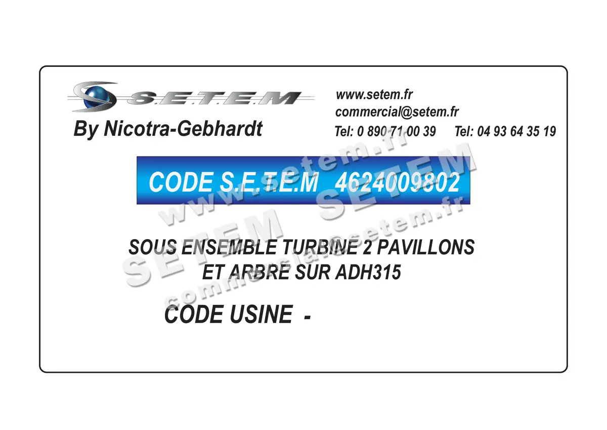 4624009802-SOUS ENSEMBLE TURBINE NICOTRA GEBHARDT 2 PAVILLONS ET ARBRE SUR ADH315