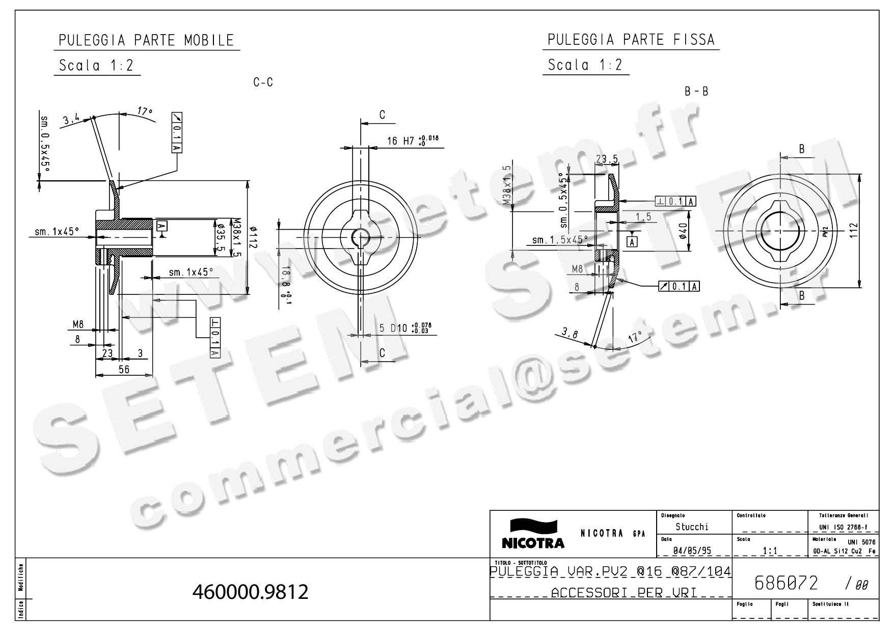 4624009812-POULIE VARIABLE PV2 D110MM A16MM NICOTRA GEBHARDT 2