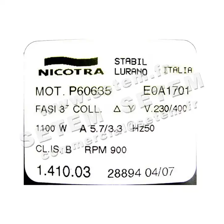 4624500067-MOTEUR NICOTRA P60635E0A1701 *141003* 3