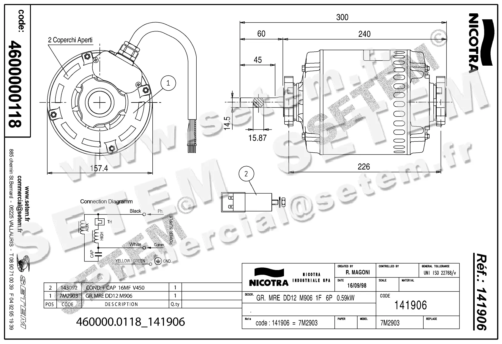 4624500118-MOTEUR NICOTRA K60630MO1286