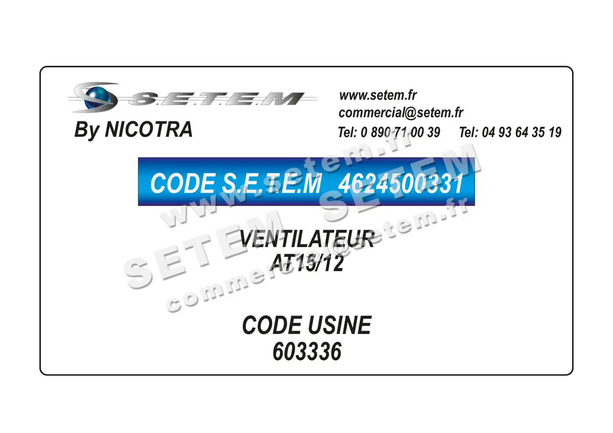 4624500331-VENTILATEUR NICOTRA AT15/12 *603336*