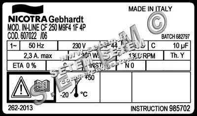 4624500481-CAISSON NICOTRA CF250 300W 4P M230V 1V M9F4 *607022* 3