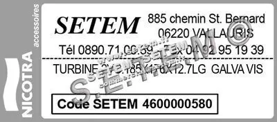 4624500580-TURBINE NICOTRA 2VC.185X176X12.7RD 3