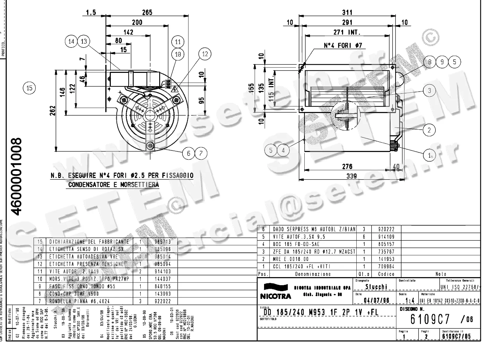 4624501008-VENTILATEUR NICOTRA DDM133/190 90W 2P M230V 1V *6102C8*