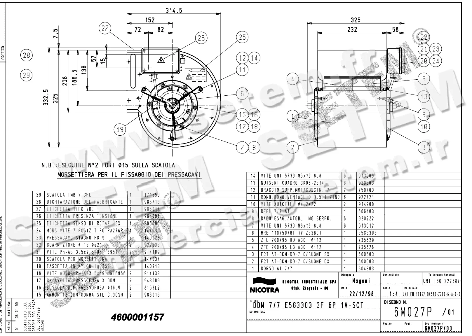 4624501157-VENTILATEUR NICOTRA DDM7/7 90W 6P T230/400V 1V E5G3303 +BB *6M027P* 2