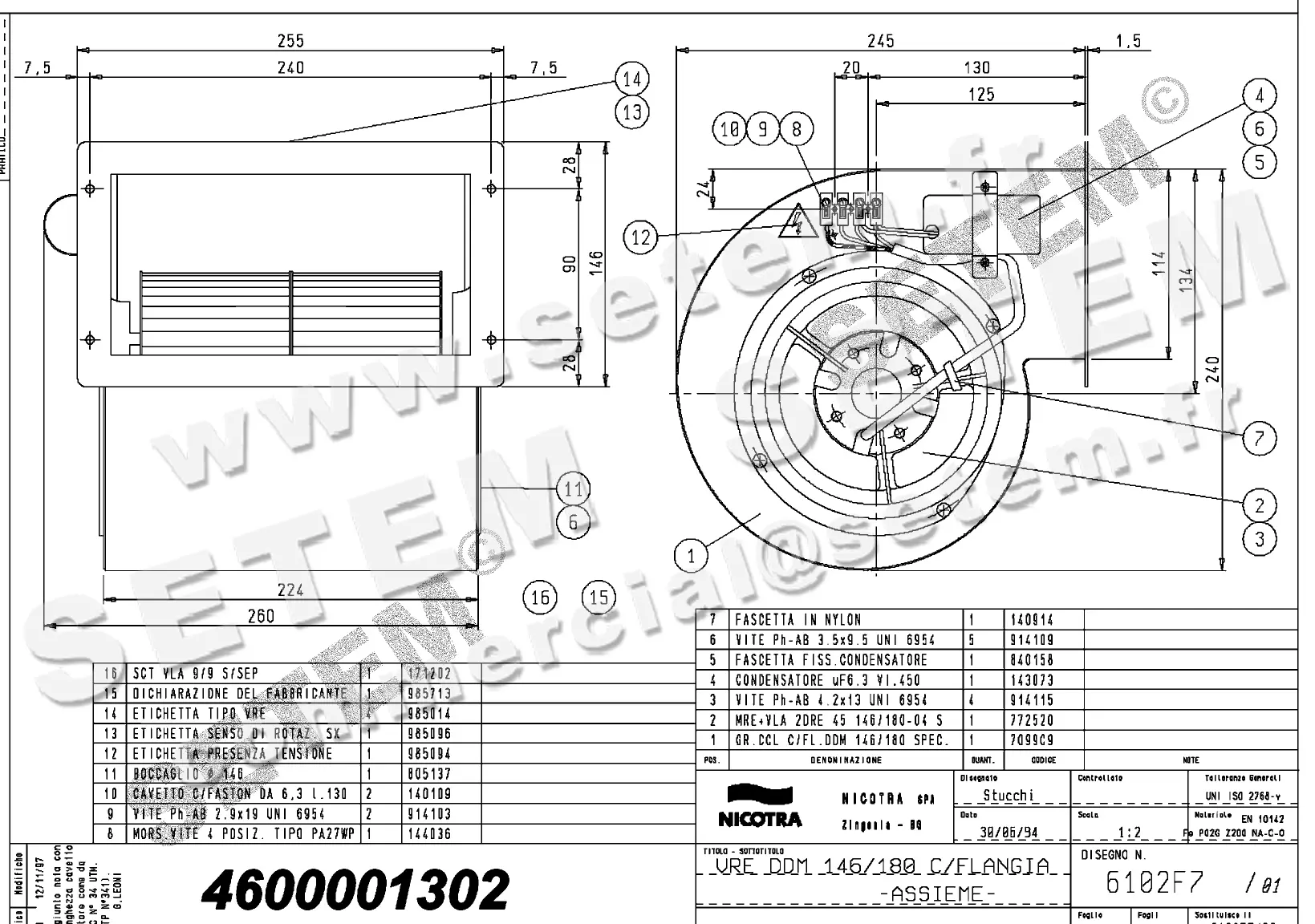 4624501302-VENTILATEUR NICOTRA DDM146/180SAE 235W 2P M230V 1V 772520 +BR *6102F7*