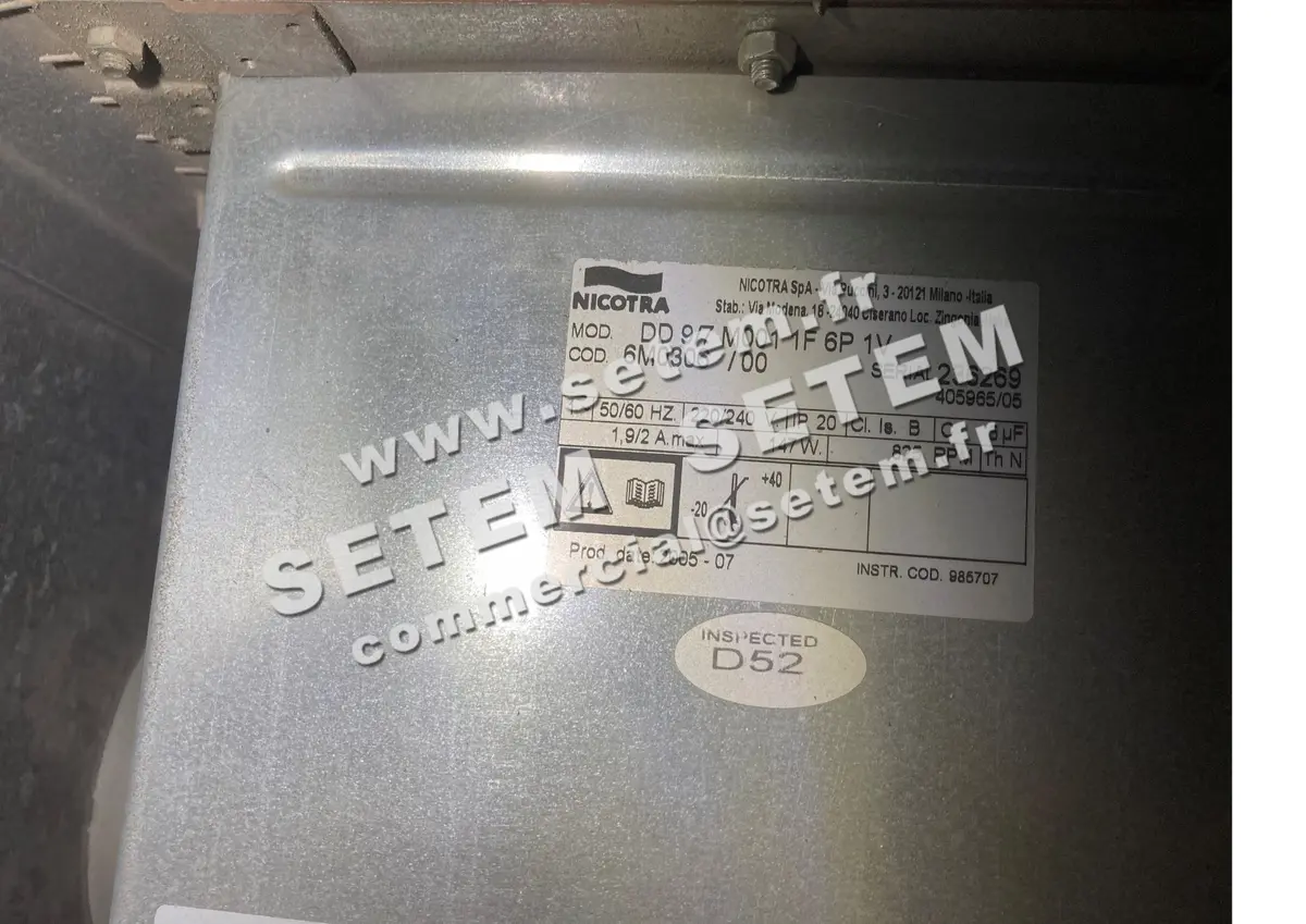 4624502025-VENTILATEUR NICOTRA DD9/7 147W 6P M230V 1V M001 *6M0306*