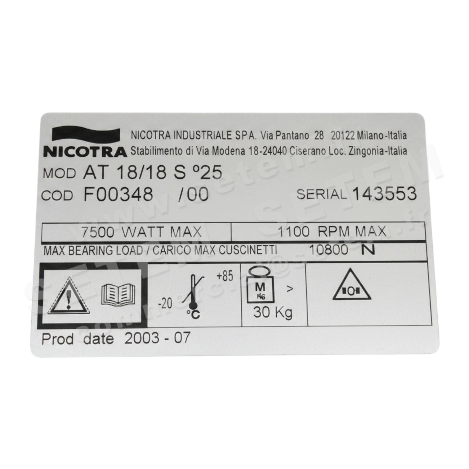 4624503049-VENTILATEUR NICOTRA AT18/18S *F00348*