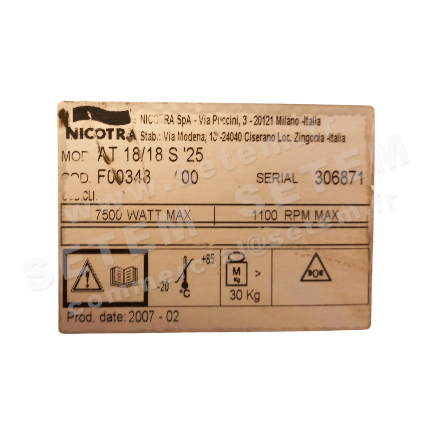 4624503050-VENTILATEUR NICOTRA AT18/18S *600348*