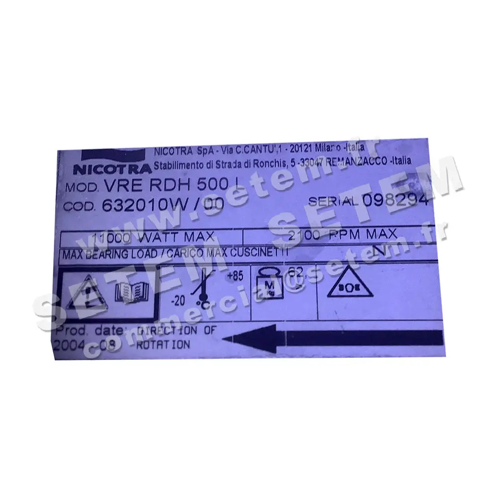 4624503704-VENTILATEUR NICOTRA RDH500L *632010W*