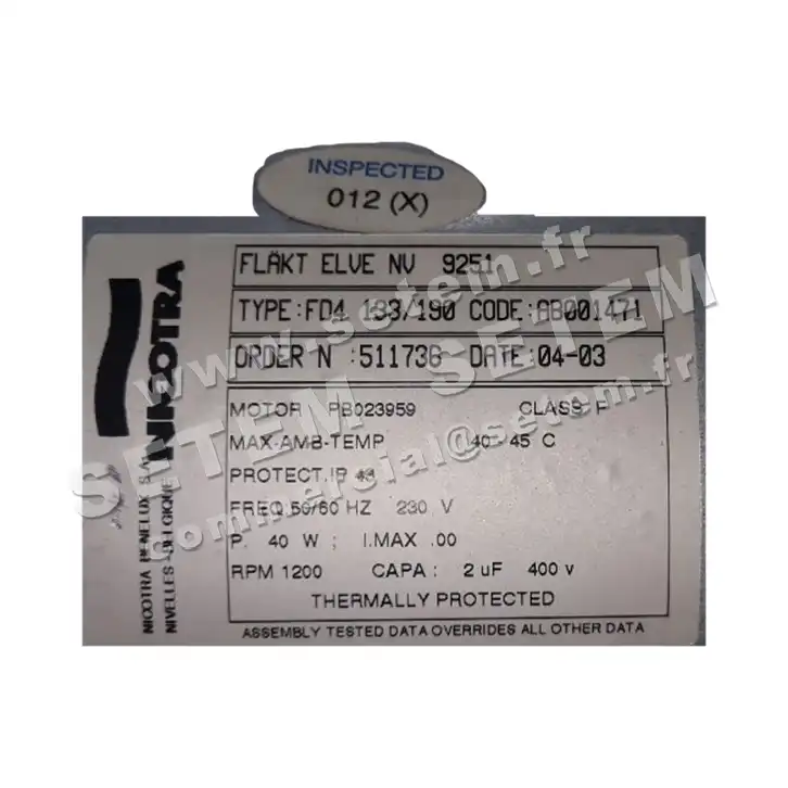 4624505471-GMV NICOTRA DPA133/190NB PB023959 *AB001471*