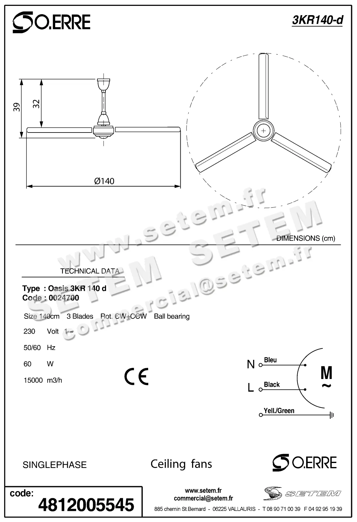 4812005545-VENTILATEUR OERRE OASIS 3KR140 2