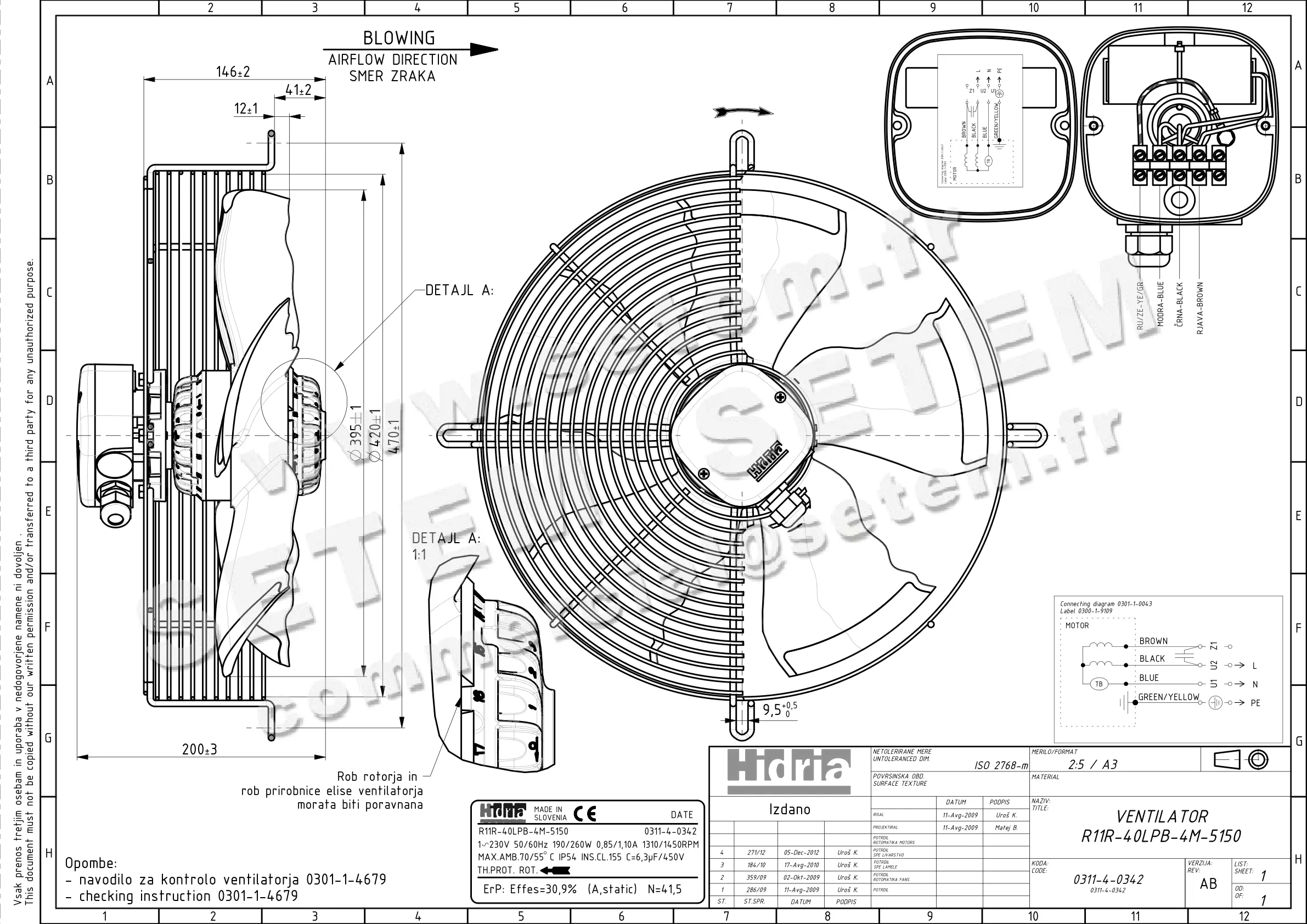 4900000016-VENTILATEUR HF R11R.40LPB.4M.5150 *0311.4.0342*