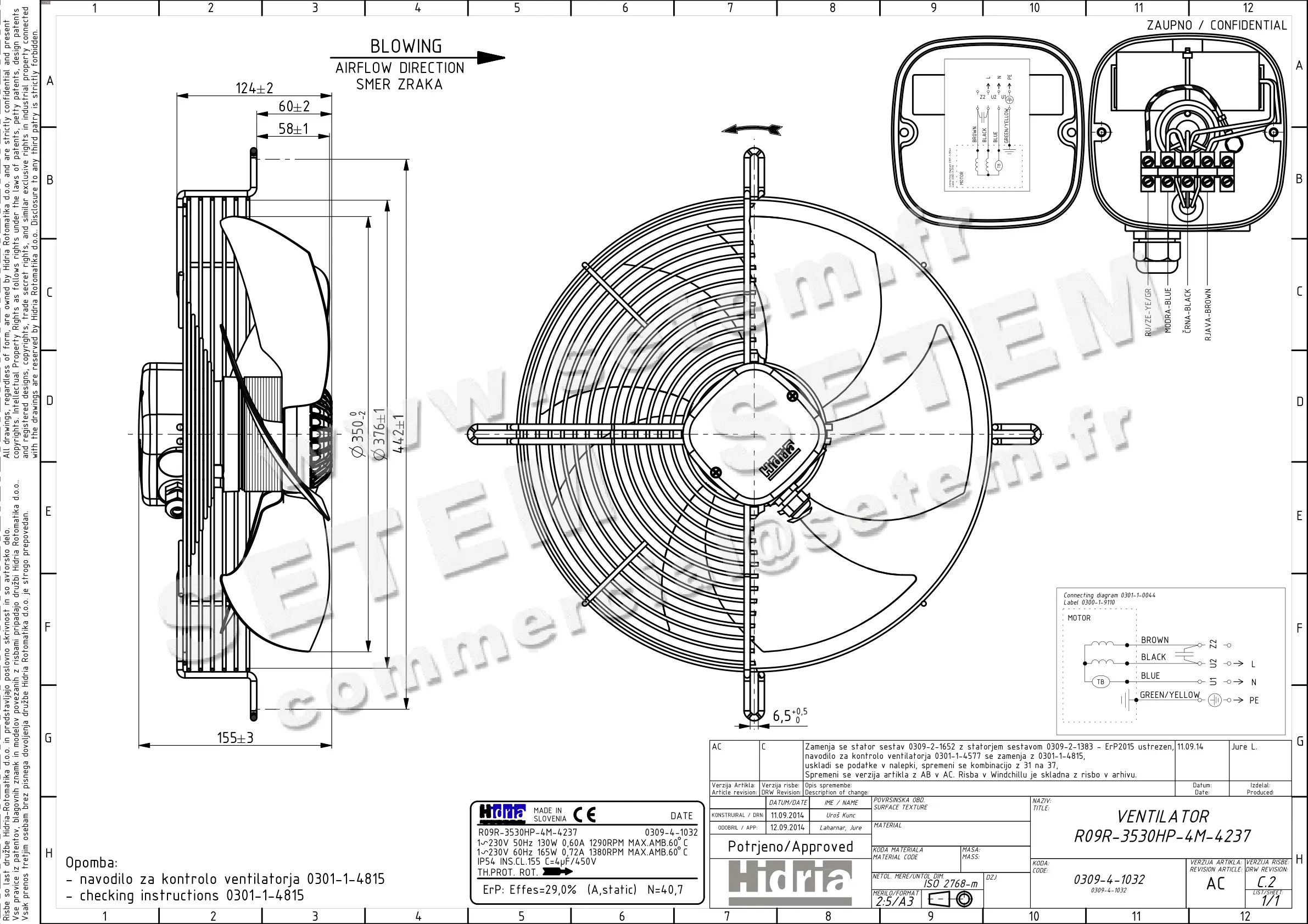 4900000034-VENTILATEUR HF R09R.3530HP.4M.4237 *0309.4.1032* 3