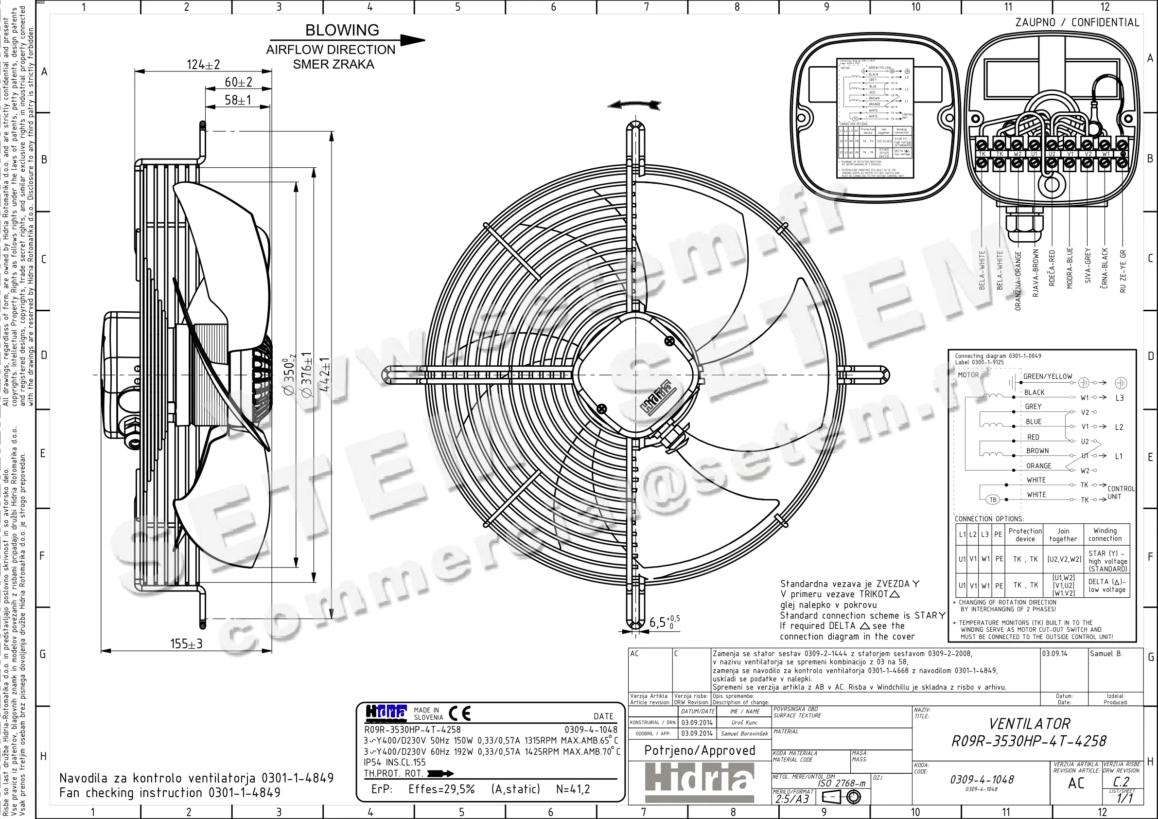 4900000040-VENTILATEUR HF R09R.3530HP.4T.4258 *0309.4.1048*