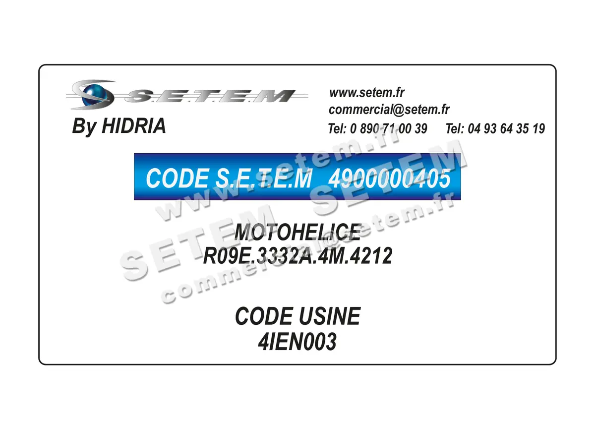 4900000405-MOTOHELICE HF R09E.3332A.4M.4212 *4IEN003*