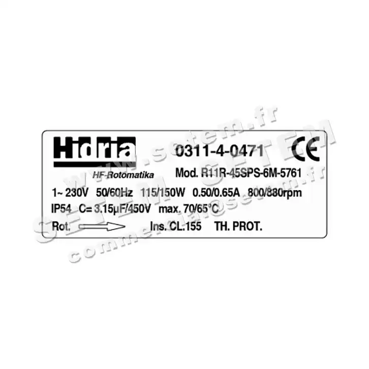 4900000471-VENTILATEUR HF R11R.45SPS.6M.5761 *0311.4.0471* 3