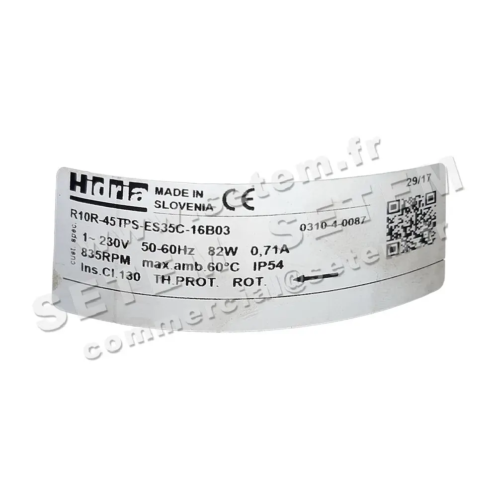 ‌4900001789-VENTILATEUR HF R10R-45TPS-ES35C-16B03 *0310-4-0087* 2