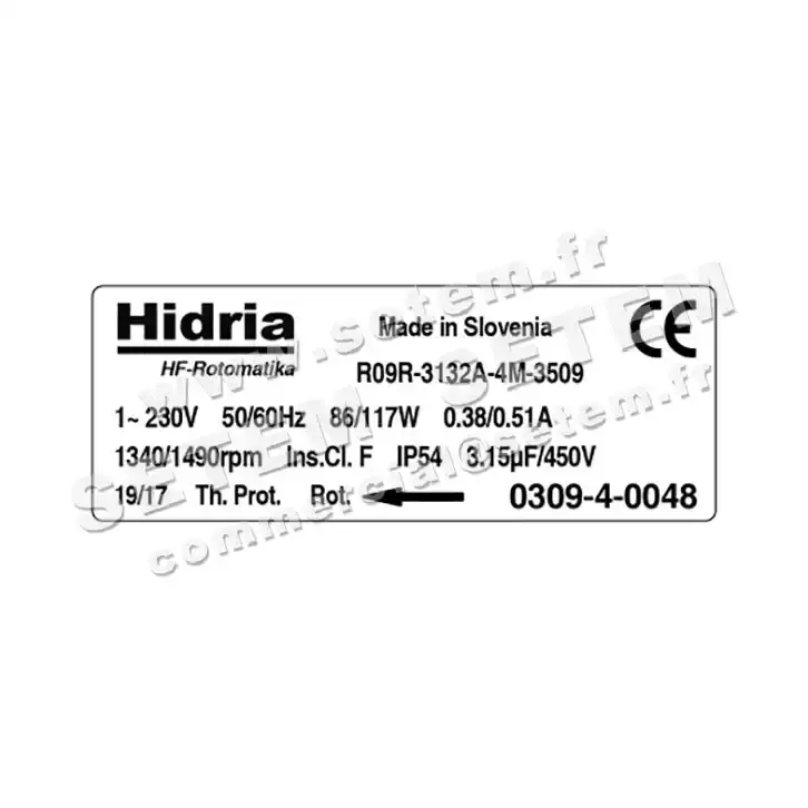 4900003509-VENTILATEUR HF R09R.3132A.4M.3509 *0309.4.0048* 3