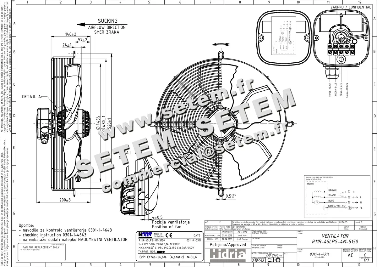 4900005150-VENTILATEUR HF R11R.45LPS.4M.5150 *0311.4.0314*