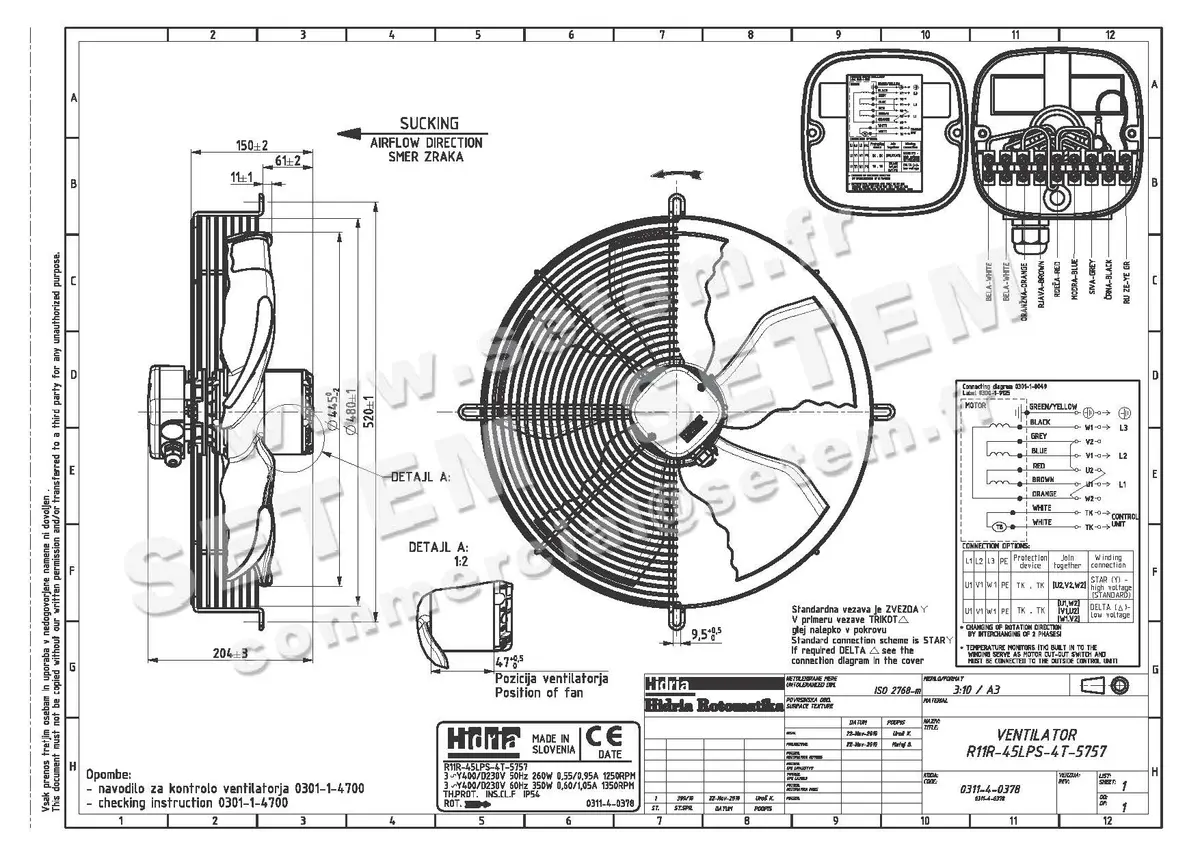 4900005685-VENTILATEUR HF R11R-45LPS-4T-5757 *0311-4-0378*