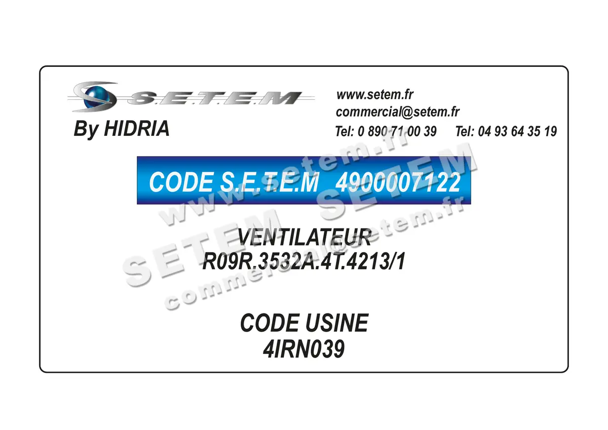 4900007122-VENTILATEUR HF R09R.3532A.4T.4213/1 *4IRN039*