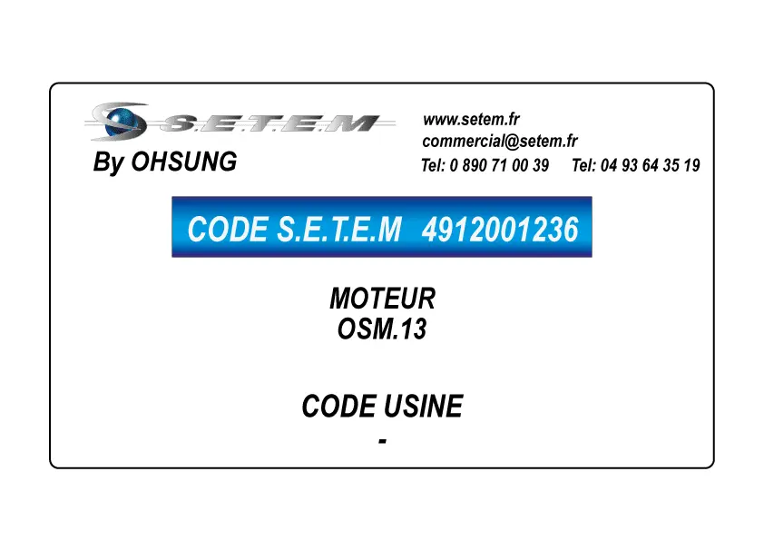 4912001236-MOTEUR OHSUNG OSM.13