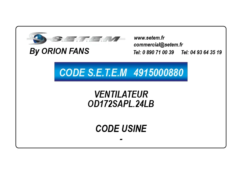 4915000880-VENTILATEUR ORION OD172SAPL.24LB