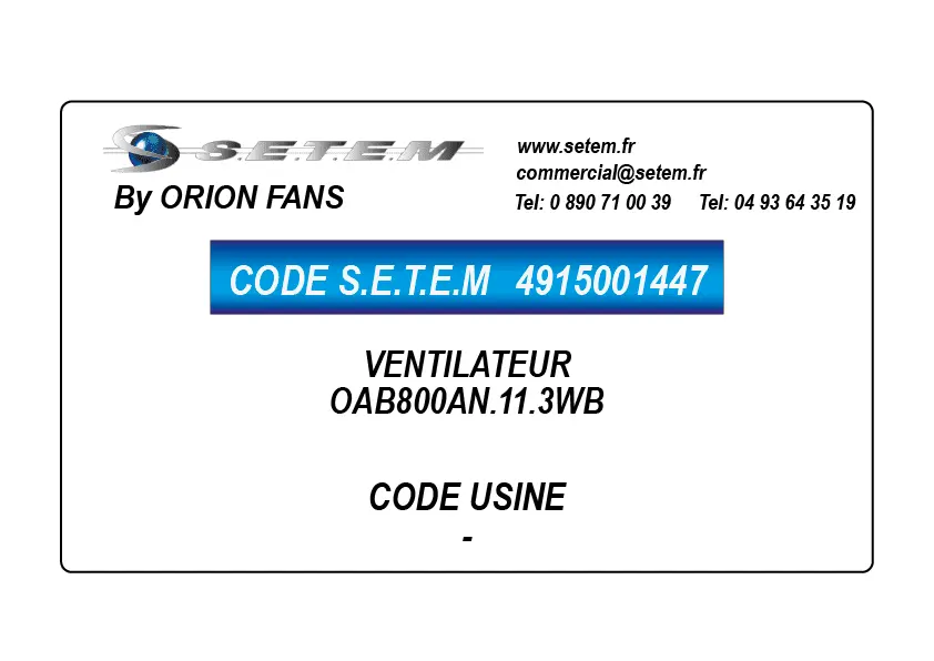 4915001447-VENTILATEUR ORION OAB800AN.11.3WB